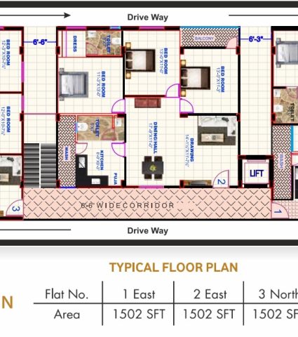 Floor Plan of Unnati Vistas - Hyderabad